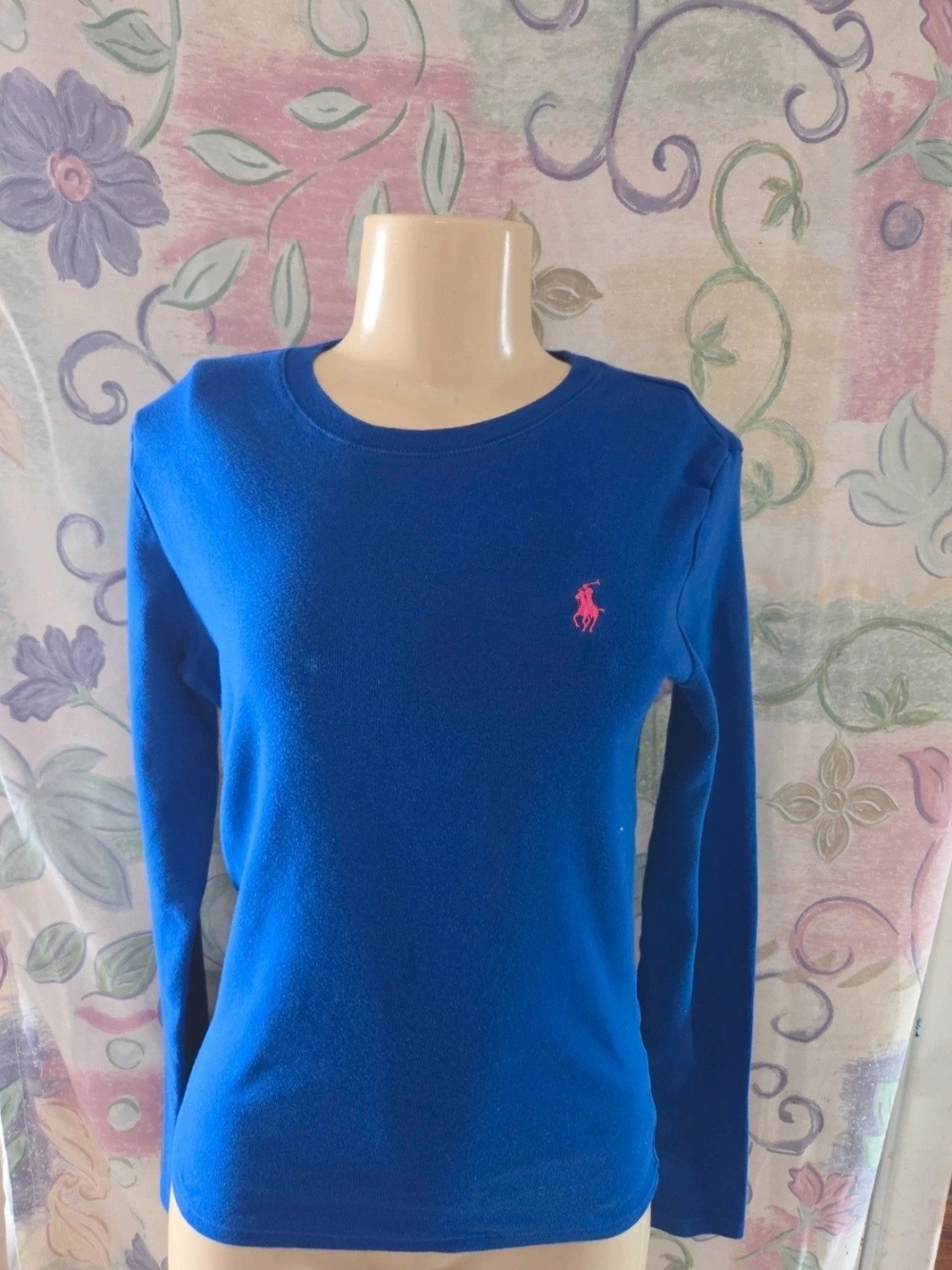 Ralph Lauren Women’s Long Sleeve Crewneck Top in Royal Blue